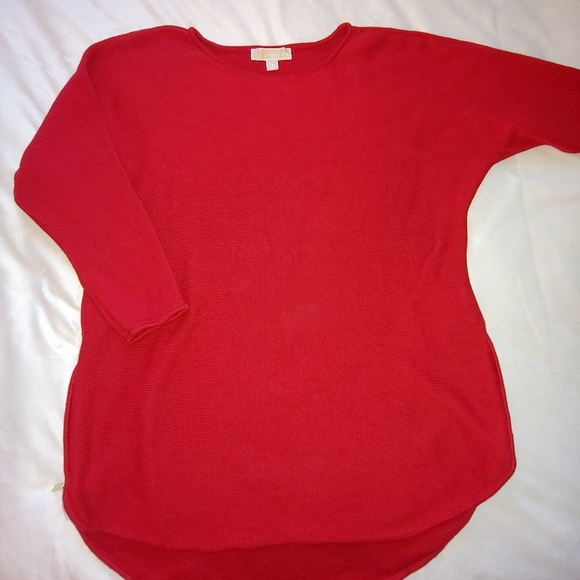 EUC Plus Size MICHAEL by Michael Kors Red Sweater with Gold Zip Detail – Size 1X - Picture 3 of 16